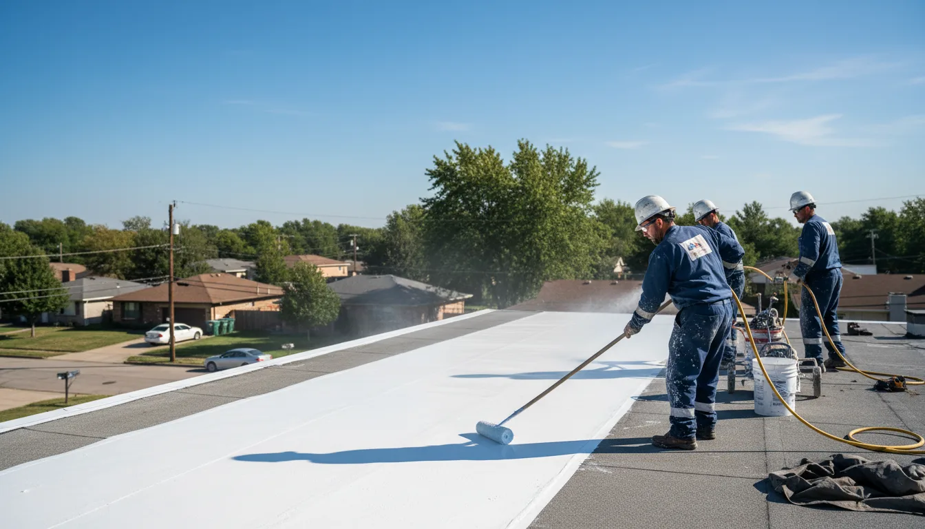 Commercial roof coating in Amlin, OH near me